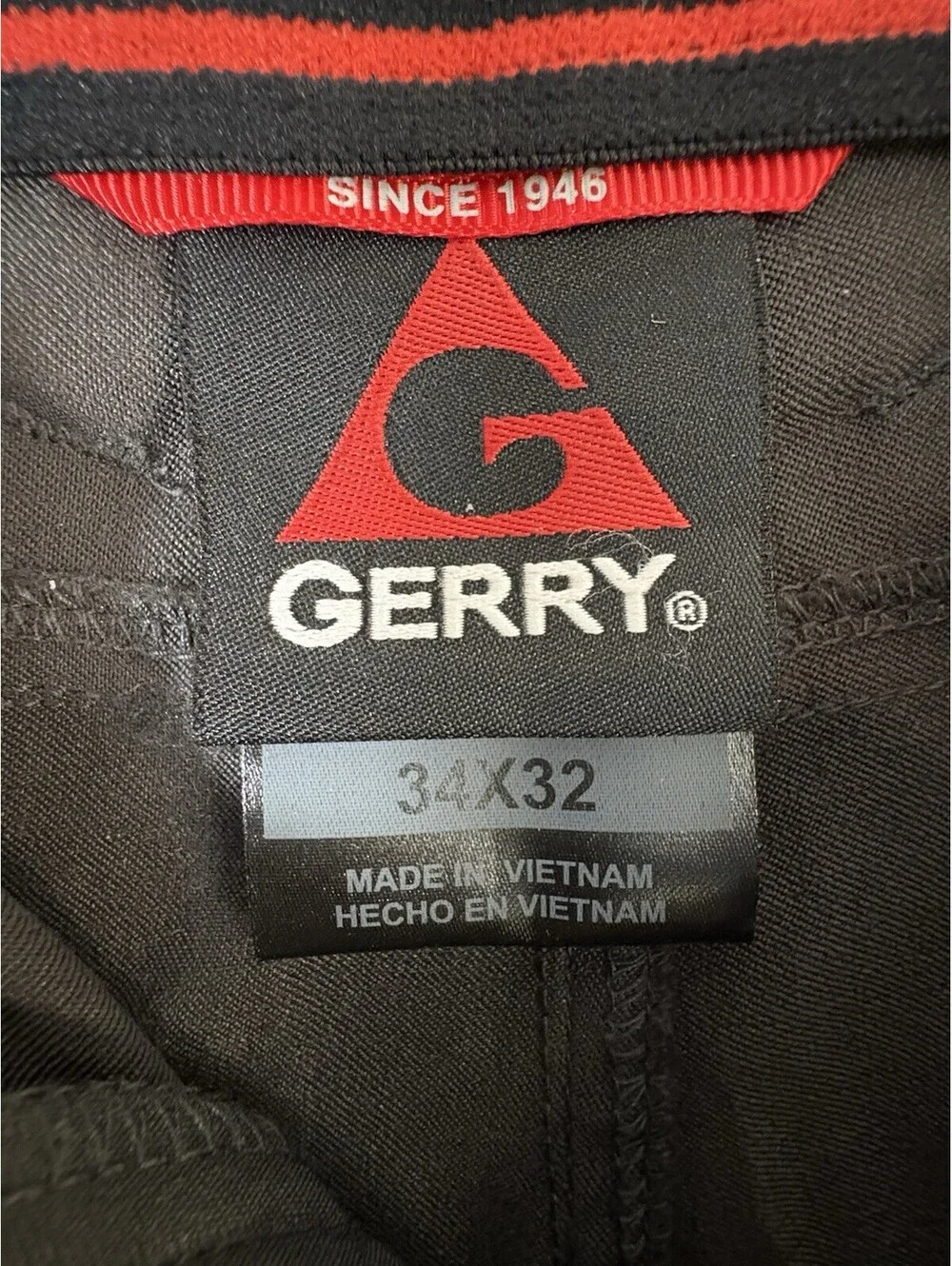 Gerry Men’s 34x32 Stretch Hiking Travel Pants Gray Nylon Utility Pocket Outdoor